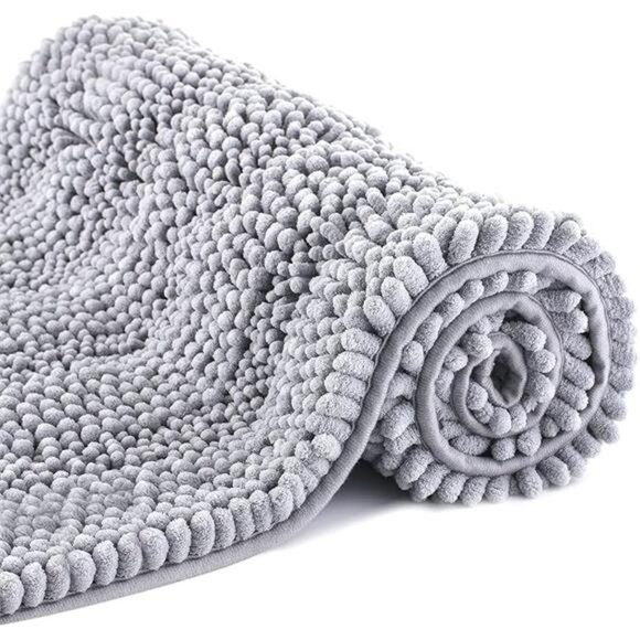 Bath Mats for Bathroom,Thick Soft Chenille Floor Mats Non Slip Shower Mats - Picture 7 of 7